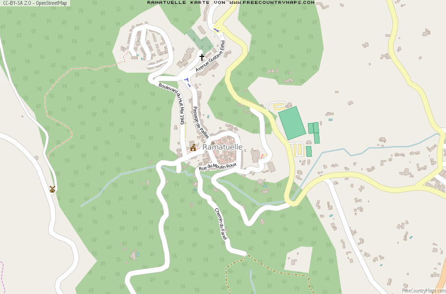 Karte Von Ramatuelle Frankreich