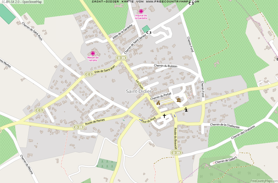 Karte Von Saint-Didier Frankreich