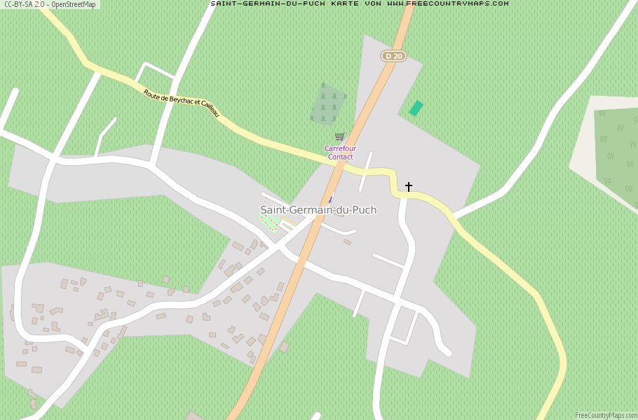 Karte Von Saint-Germain-du-Puch Frankreich