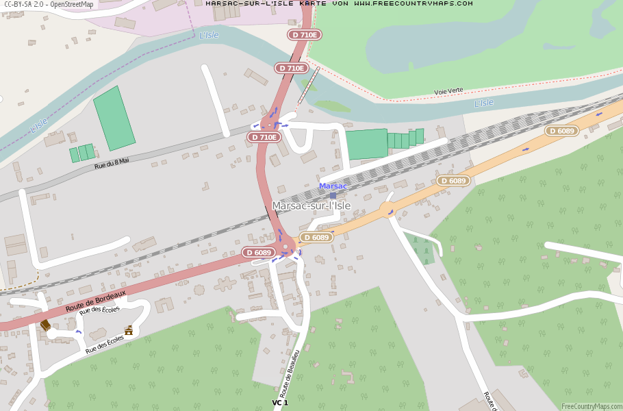 Karte Von Marsac-sur-l