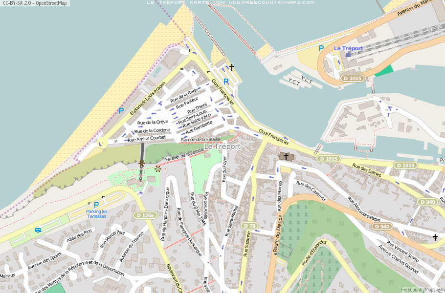 Karte Von Le Tréport Frankreich