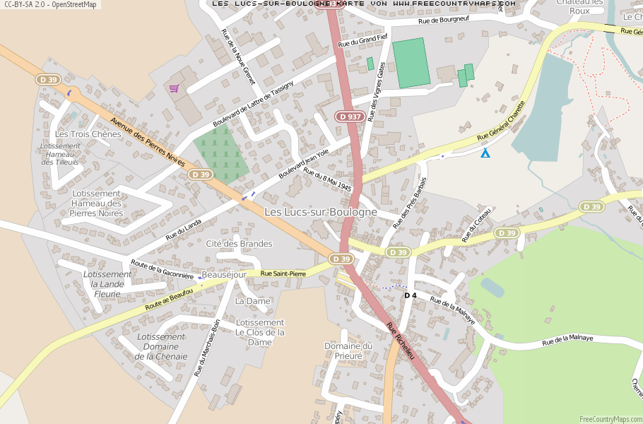 Karte Von Les Lucs-sur-Boulogne Frankreich