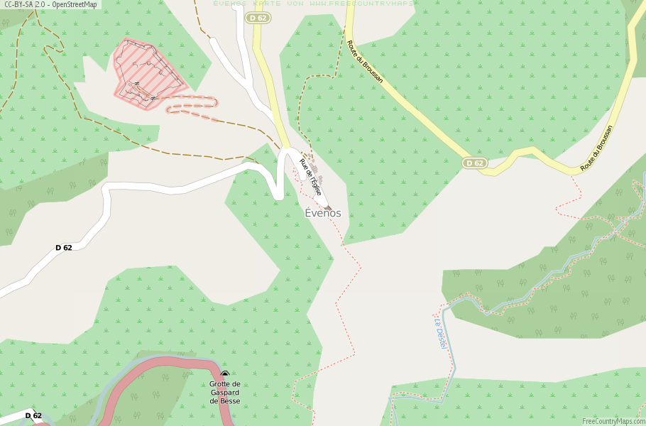 Karte Von Évenos Frankreich