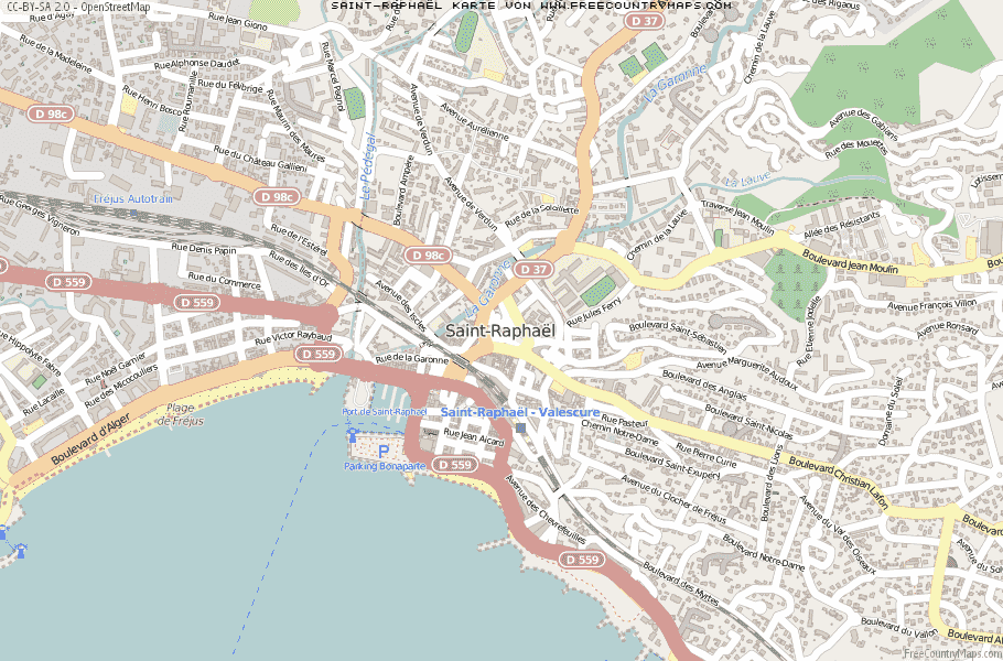 Karte Von Saint-Raphaël Frankreich