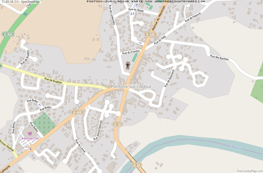 Karte Von Pontonx-sur-l