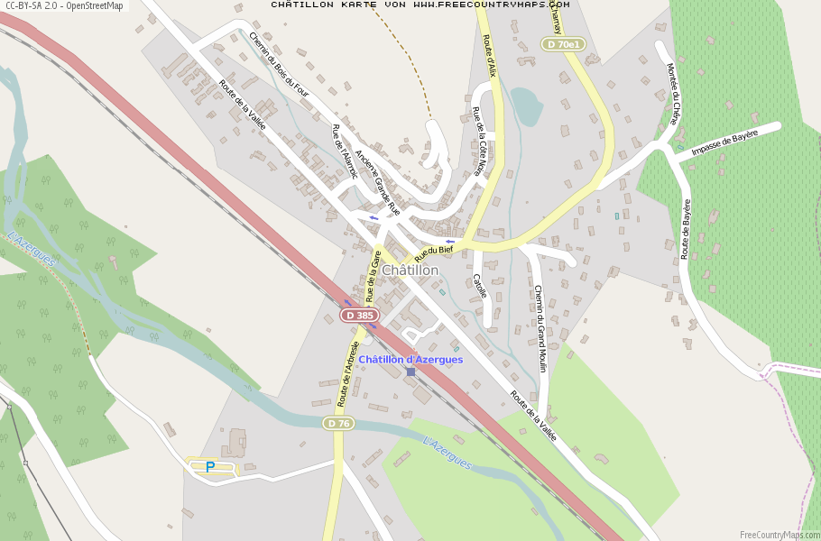 Karte Von Châtillon Frankreich