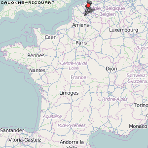 Calonne-Ricouart Karte Frankreich
