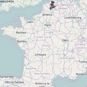 Houdain Karte Frankreich