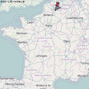 Sin-le-Noble Karte Frankreich