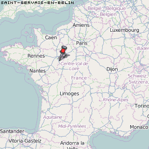 Saint-Gervais-en-Belin Karte Frankreich