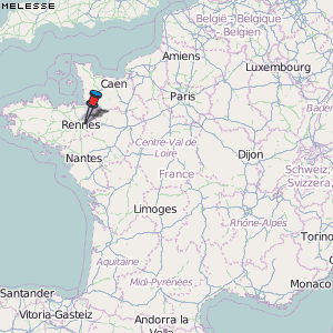 Melesse Karte Frankreich