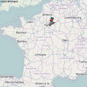 Vincennes Karte Frankreich