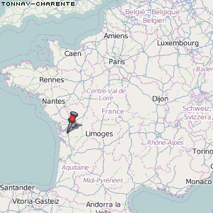 Tonnay-Charente Karte Frankreich