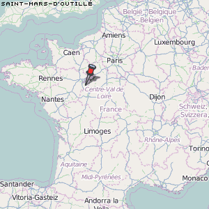 Saint-Mars-d'Outillé Karte Frankreich