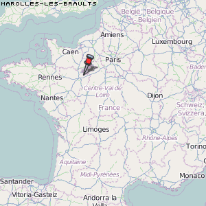 Marolles-les-Braults Karte Frankreich
