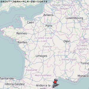 Saint-Jean-Pla-de-Corts Karte Frankreich