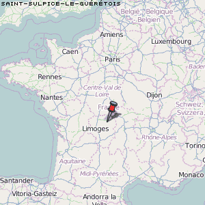 Saint-Sulpice-le-Guérétois Karte Frankreich