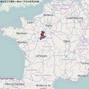 Auzouer-en-Touraine Karte Frankreich