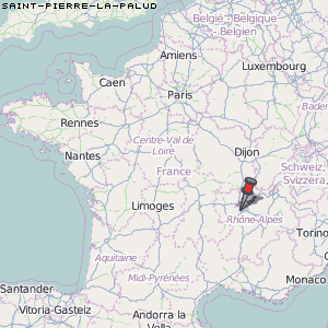 Saint-Pierre-la-Palud Karte Frankreich