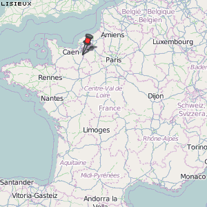 Lisieux Karte Frankreich