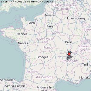 Saint-Maurice-sur-Dargoire Karte Frankreich