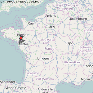 La Baule-Escoublac Karte Frankreich