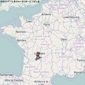 Saint-Léon-sur-l'Isle Karte Frankreich