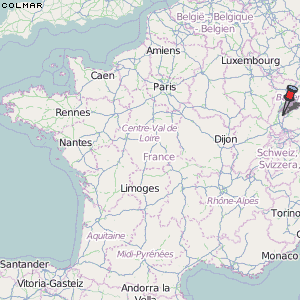 Colmar Karte Frankreich
