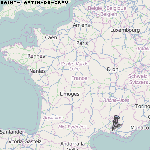 Saint-Martin-de-Crau Karte Frankreich