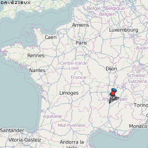 Davézieux Karte Frankreich