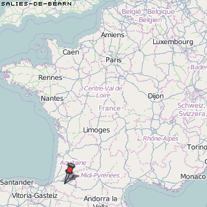 Salies-de-Béarn Karte Frankreich