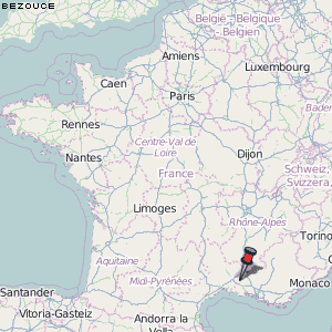 Bezouce Karte Frankreich