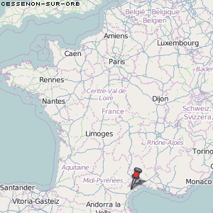 Cessenon-sur-Orb Karte Frankreich