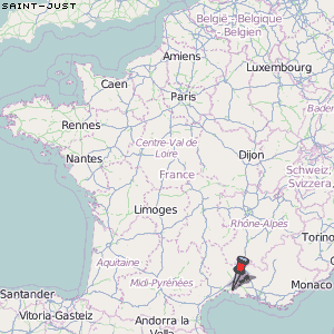 Saint-Just Karte Frankreich