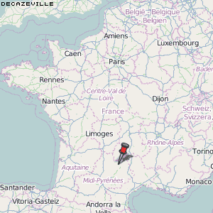Decazeville Karte Frankreich