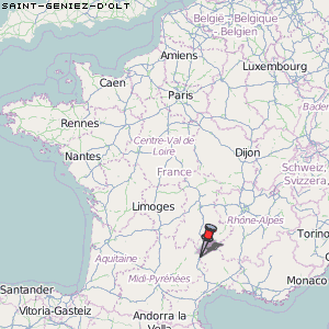 Saint-Geniez-d'Olt Karte Frankreich