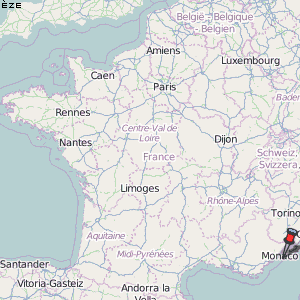 Èze Karte Frankreich