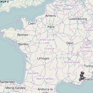 Aups Karte Frankreich
