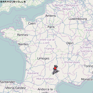 Baraqueville Karte Frankreich