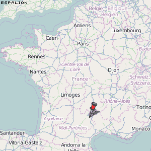 Espalion Karte Frankreich