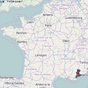 Le Thoronet Karte Frankreich