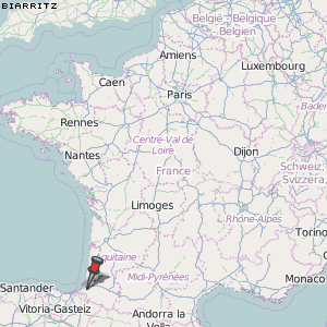 Biarritz Karte Frankreich