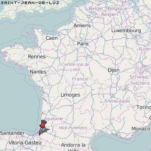 Saint-Jean-de-Luz Karte Frankreich