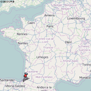 Ciboure Karte Frankreich