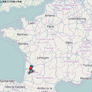 Labouheyre Karte Frankreich