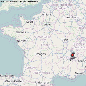 Saint-Martin-d'Hères Karte Frankreich