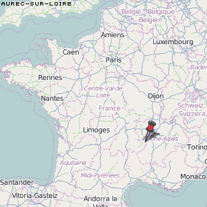 Aurec-sur-Loire Karte Frankreich