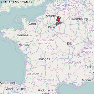 Saint-Soupplets Karte Frankreich