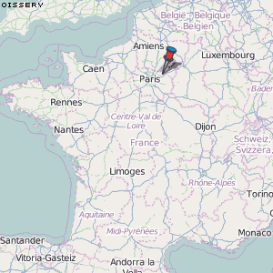 Oissery Karte Frankreich