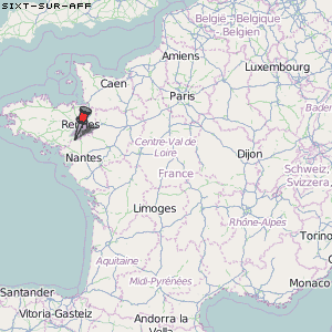Sixt-sur-Aff Karte Frankreich